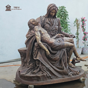 Famosa escultura cristiana religiosa La Pieta estatuas mayorista fabricante comercio - Product Image 4