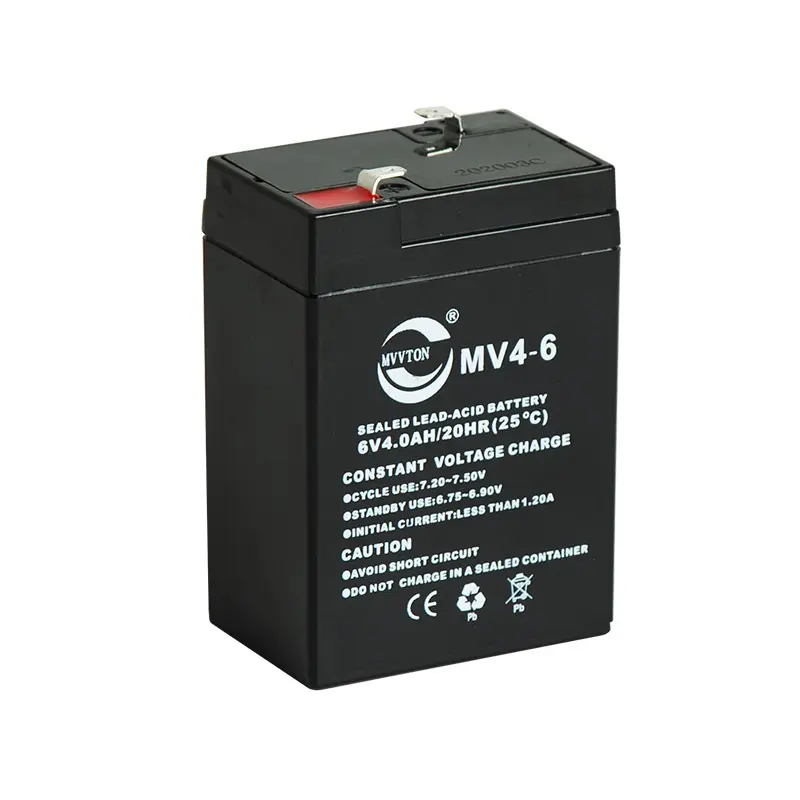 Batería AGM de plomo y ácido de 6V4AH con certificación CE, tipo sellado para uso automotriz, UPS, coches eléctricos, sistemas de potencia, electrónica de consumo