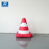 Modèle de cône de signalisation gonflable géant personnalisé, cône de barrière routière gonflable pour la publicité et la décoration d'événements