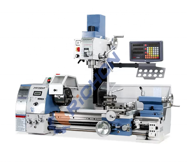 JYP290VF 3 in 1 Variable Speed Lathe with Drilling Milling Head Multi-functional Bench Combination Lathe Machine for Metal Small