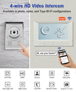 <span class=keywords><strong>4</strong></span> có dây Door chuông Kit căn hộ khách sạn PIR chuyển động tầm nhìn ban đêm 7inch TFT tuya <span class=keywords><strong>Video</strong></span> hệ thống <span class=keywords><strong>intercom</strong></span> Camera thông minh cửa điện thoại - Product Image 4