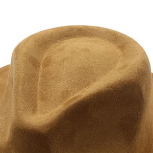 FF2231 vente en gros chapeau Fedora Cowgirl à bord retroussé Costume de Cowboy occidental femmes hommes <span class=keywords><strong>Chamois</strong></span> chapeau de Cowboy occidental - Product Image 6