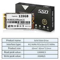 SSD Mini Internal M.2 PCIe NVMe 2242 Baru untuk Laptop/PC Single Notch 128GB/256GB/512GB Kecepatan Baca 1200MB/s Kecepatan Tulis 1100MB/s