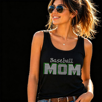 Transfer Rhinestone Motif Baseball Mom Baru dari Pabrik, Hot-fix, untuk Kaos