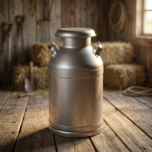 Seau à lait en aluminium de qualité alimentaire, robuste, avec couvercle, pour la collecte, le transport et l'approvisionnement commercial en ferme - Product Image 3