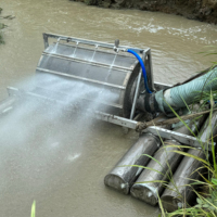 Filtre d'extraction d'eau pour l'irrigation, autopropulsé, rotatif, autonettoyant, respectueux des poissons, 6 pouces