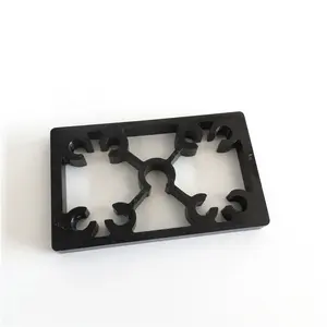Perfil de aluminio extruido anodizado, pieza de extrusión de aluminio, diseño personalizado, negro