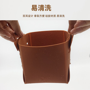 Silicone <b>Storage</b> Box Rectangle Foldable <b>Kitchen</b> Travel Sundries <b>Container</b> Minimalist Design - Product Image 1