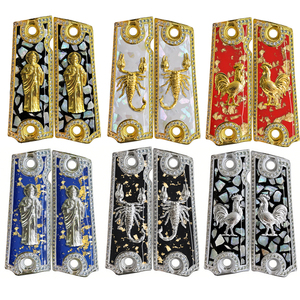 Empuñaduras de Resina con Incrustaciones de Diamantes de Zirconia, Grabado Personalizado, Tamaño Completo, para <span class=keywords><strong>Colt</strong></span> <span class=keywords><strong>1911</strong></span> - Product Image 3