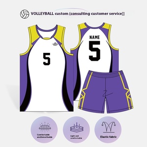 Ensemble d'uniformes de beach-volley personnalisés, protection UV, <span class=keywords><strong>maillot</strong></span> de beach-volley imprimé pour équipe, femmes, hommes, vêtements de sport personnalisés - Product Image 5