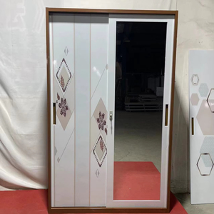 Simple Hostel Imprimé Balcon Maison Chambre <span class=keywords><strong>Porte</strong></span> Almirah Designs Extérieur Intérieur Placard Armoire Acier Vêtements Armoire En Métal - Product Image 3