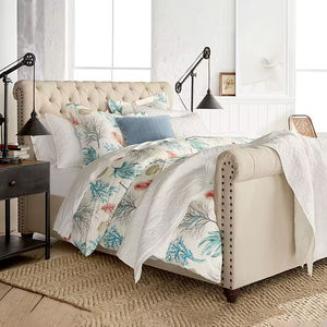 Muebles de dormitorio personalizados Marco de cama tamaño king Queen cama tapizada moderna con cabecero - Product Image 2