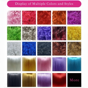 <span class=keywords><strong>Perruque</strong></span> synthétique afro rouge et bouclée pour hommes et femmes, <span class=keywords><strong>perruque</strong></span> bouclée amusante idéale pour Halloween, cosplay, fête à thème - Product Image 5