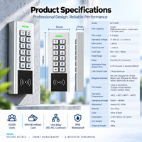 Contrôleur d'accès intelligent Secukey XK10-WiFi RFID avec clavier, application Tuya, étanche IP66, compatible EM HID Mi-fare, pour 10000 utilisateurs
