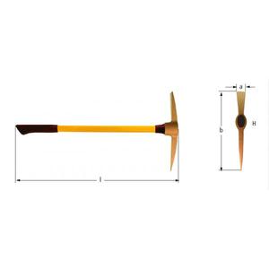 Ampco-NK3000B หยิบทางรถไฟ, เบริลเลียมทองแดง-EAN 7630027464153ที่ไม่เกิดประกายไฟส้อมและพลั่ว - Product Image 1