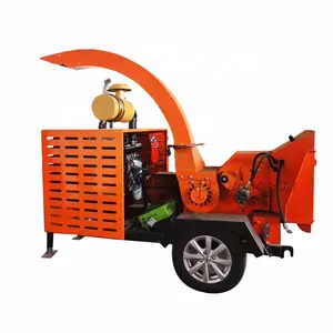 Trituradora de madera móvil de silvicultura resistente HR móvil Tanto el diésel como el motor se pueden utilizar para trituradora de madera