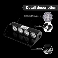 Neue LED-Stroboskop-Warnleuchte mit Saugnapfhalterung Universelle Passform IP65 Wasserdicht für Auto-Armaturenbrett Dach Windschutzscheibe