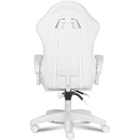 Chaise de jeu ergonomique réglable blanche avec dossier, design moderne et montage facile
