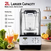 Mixeur Commercial Super Silencieux 2L Robuste avec Enceinte Insonorisée et Écran Tactile Numérique pour Café et Bar