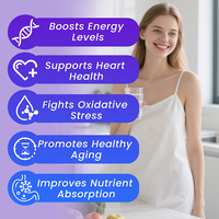 Compléments alimentaires complexes 18-en-1 en stock, NMNH, Resvératrol, CoQ10, capsules antioxydantes