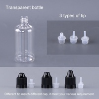 Vente de flacons compte-gouttes en plastique PET transparents, vides, rechargeables, de haute qualité, pour animaux de compagnie, 10 ml, 15 ml, 30 ml