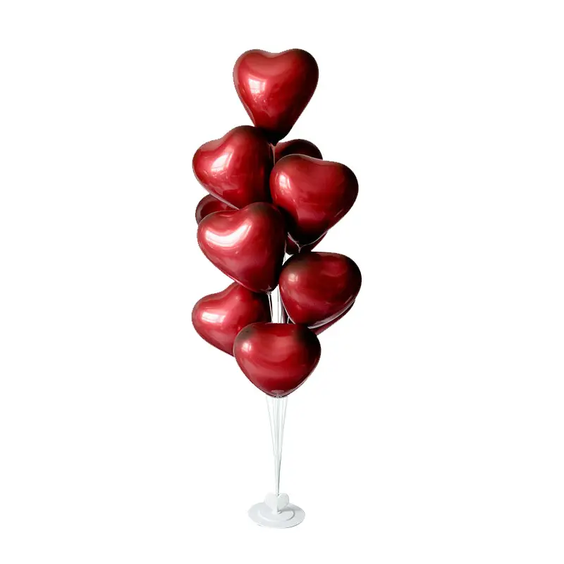 ลูกโป่งยางรูปหัวใจสีแดงขนาด10นิ้ว12นิ้วสองชั้นสำหรับตกแต่งงานปาร์ตี้วันวาเลนไทน์2024