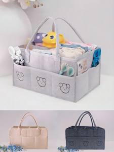 Cesta de almacenamiento para guardería, carrito de pañales para bebé, estación de pañales, elementos esenciales para recién nacidos, organizador de pañales para bebé, bolsa de pañales para mamá - Product Image 6