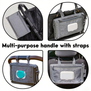 Cambiador Portátil de Viaje para Bebés Recién Nacidos, Tapete para Cambiar Pañales, Cambiador de Pañales para Bebés, Bolsa de Viaje con Bolsillo para Toallitas - Product Image 2