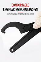 68-130mm Drop Forged High Carbon Steel Black Oxide Finish High Torque Thickened Head Round Nut C Hook Spanner Wrench