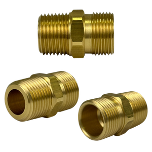 Adaptador de Latón de 1/2" de Compresión x 3/8" MIP NPTF con Rosca Macho - Product Image 1
