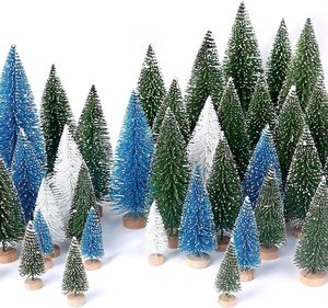 Mini árboles <span class=keywords><strong>de</strong></span> <span class=keywords><strong>Navidad</strong></span> artificiales Base <span class=keywords><strong>de</strong></span> madera Sisal mesa <span class=keywords><strong>de</strong></span> nieve juego <span class=keywords><strong>de</strong></span> artesanía <span class=keywords><strong>para</strong></span> decoración del hogar fiesta <span class=keywords><strong>para</strong></span> la familia figuritas <span class=keywords><strong>de</strong></span> <span class=keywords><strong>Navidad</strong></span> Juguetes - Product Image 2