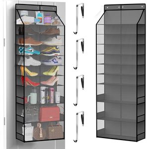 Over The Door Organizer 20 Pair <b>Shoe</b> Rack With Multi Size Pockets For Boots And <b>Shoes</b> Hook Type <b>Storage</b> Solution - Product Image 1