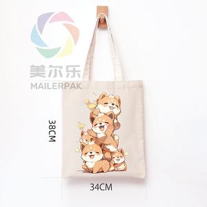 Sacs fourre-tout en toile de coton bio imprimés personnalisés avec logo, faible MOQ, recyclés, pour courses, mode féminine, avec fermeture éclair, vente en gros - Product Image 1