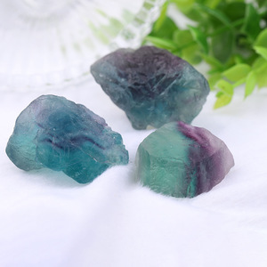 Toptan renkli florit kalsedon kristaller ev dekorasyon için şifa taşı renkli florit kalsedon tütsü taş - Product Image 6