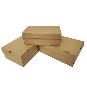 Kraft Paper Flip Top Shoe Boxes Rectangle <b>Stackable</b> <b>Storage</b> Packaging For <b>Wardrobe</b> General Use Mid To High End - Product Image 5
