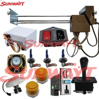Kit de machine à grue à griffes DIY 71 cm avec grue portique, en métal et plastique, joystick, bouton poussoir, alimentation 110/220V, accepteur de pièces, pour jouets en peluche, version anglaise