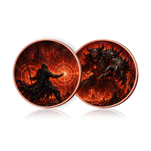 Pièces de monnaie en cuivre pur .999 de 2*1 oz, double face, motif Mythology <span class=keywords><strong>Demon</strong></span> <span class=keywords><strong>Lord</strong></span>, collection Baddies, pièce de 1 oz - Product Image 2
