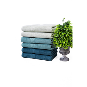 Luxe Biologisch Katoen Dobby Border Handdoeken Ultra Zacht En Duurzaam - Product Image 1