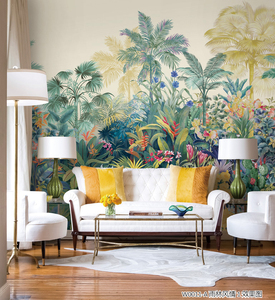 Papier peint mural personnalisé, style paysage, impression murale, papier peint autocollant, papier peint <span class=keywords><strong>jungle</strong></span>, forêt, pour salon - Product Image 3