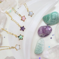 Pierre naturelle à facettes étoile cristal Agate pendentif collier bricolage pierres précieuses bijoux pendentif bijoux 13mm