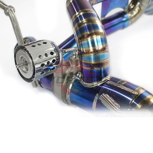 Échappement arrière Valvetronic en titane de grade 5 Vortex, finition bleu brûlé, épaisseur 1,2 mm, pour Ferrari 488 GTB Spider Pista 2015-2023 - Product Image 6