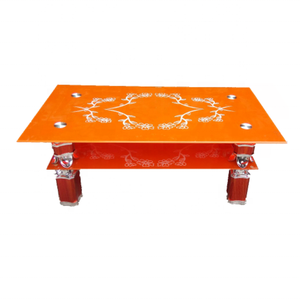 En gros <span class=keywords><strong>Pas</strong></span> <span class=keywords><strong>Cher</strong></span> Modèle <span class=keywords><strong>Belle</strong></span> Orange Trempé <span class=keywords><strong>Table</strong></span> <span class=keywords><strong>Basse</strong></span> En Verre De Salon Meubles - Product Image 2
