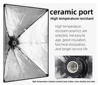 Boîte à lumière de photographie 50*70CM avec support de lumière Boîte à lumière de studio photographique professionnel pour ampoule Led 1 acheteur