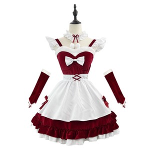 Velvet Maid Costume Claret Plus Size Cosplay Anime Role Playing Outfit Winter 2024 - Product Image 5