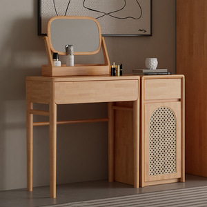 Armoire moderne en bois massif 1745x600x2100mm, quatre portes battantes, grande capacité, meuble de rangement pour chambre à coucher avec coiffeuse intégrée - Product Image 3