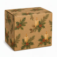 Weihnachtliche Duftbox Umweltfreundliche Kraftpapier-Prägung Matt Laminierte Faltbare Luxus-Geschenkverpackung