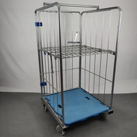 Conteneur de rouleau pliable robuste utilisé par supermarché avec base en Z
