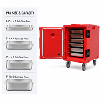 Conteneur de transport alimentaire commercial, porte-bacs isotherme en LLDPE avec loquets sécurisés pour barquettes GN et service de banquet