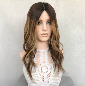 Toppers de cheveux humains de qualité supérieure, cheveux européens bruts, base en soie, mèches blondes, nœuds invisibles, clips pour cheveux, postiches - Product Image 6