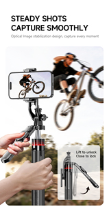 Trípode Estable F05, Palo Selfie con Disparo Equilibrado y Estable, 360 ° Teléfono Celular con Disparo Panorámico para Grabación de Video - Product Image 2